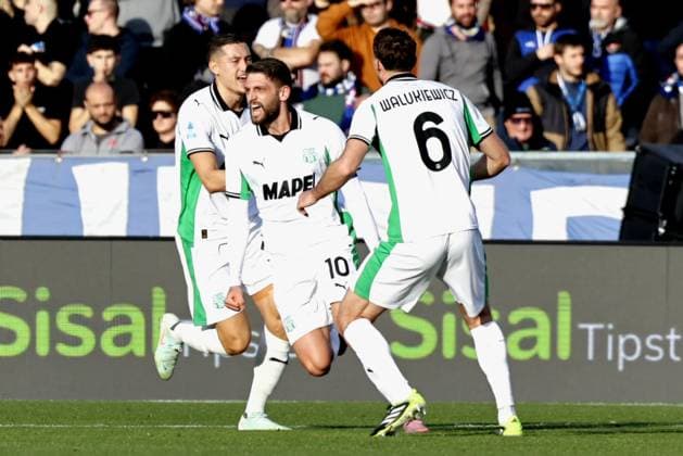 January 31, 2026, Pisa, ITALIA: Sassuolo s Domenico Berardi celebrates after goal 0-2 during the Italian Serie A soccer match Pisa SC vs Sassuolo at Arena Garibaldi stadium in Pisa, Italy, 31 January 2026. ANSA ENRICO MATTIA DEL PUNTA Italy Soccer Serie A - Pisa SC Vs Sassuolo  - ZUMAa110 20260131_zaf_a110_008 Copyright: xEnricoxMattiaxDelxPuntax
