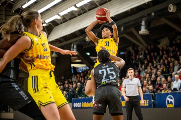 Basketball Berlin 31.01.2026 Saison 2025 2026 DBBL 1. Bundesliga Alba Berlin - Saarlouis Royals Deeshyra Thomas (Alba, No.21)