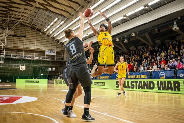 Basketball Berlin 31.01.2026 Saison 2025 2026 DBBL 1. Bundesliga Alba Berlin - Saarlouis Royals Deeshyra Thomas (Alba, No.21)