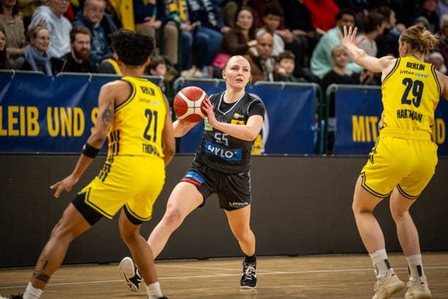 Basketball Berlin 31.01.2026 Saison 2025 2026 DBBL 1. Bundesliga Alba Berlin - Saarlouis Royals Jessika Schiffer (Saarlouis, No.55)