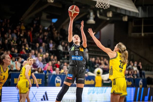 Basketball Berlin 31.01.2026 Saison 2025 2026 DBBL 1. Bundesliga Alba Berlin - Saarlouis Royals Emma Eichmeyer (Saarlouis, No.09)