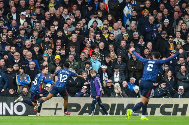 Leeds United v Arsenal, Premier League Martin Zubimendi Of Arsenal scores a GOAL 0-1 and celebrates during the Leeds United v Arsenal Premier League match at Elland Road, Leeds, England on 31 January 2026 Credit: Lee Keuneke Every Second Media Editorial use only. All images are copyright Every Second Media Limited. No images may be reproduced without prior permission. All rights reserved. Premier League and Football League images are subject to licensing agreements with Football DataCo Limited. see https: www.football-dataco.com Copyright: xIMAGO EveryxSecondxMediax ESM-1781-0042 LeexKeunekex xEveryxSecondxMediax