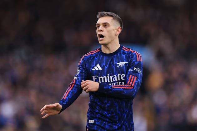 Football - Premier League - Leeds United v Arsenal 31st January 2026 - Premier League - Leeds United v Arsenal - Leandro Trossard of Arsenal - Photo: Simon Stacpoole Offside. Leeds UK Copyright: xSimonxStacpoolexOffside