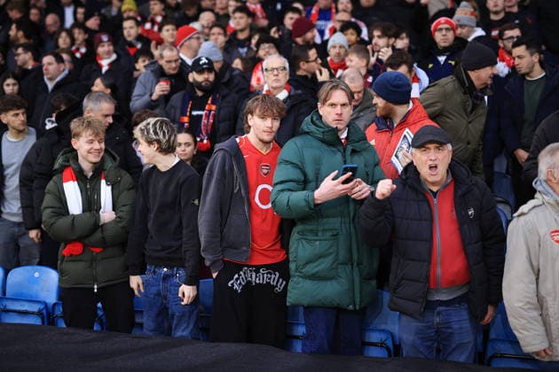 Football - Premier League - Leeds United v Arsenal 31st January 2026 - Premier League - Leeds United v Arsenal - Arsenal fans - Photo: Simon Stacpoole Offside. Leeds UK Copyright: xSimonxStacpoolexOffside