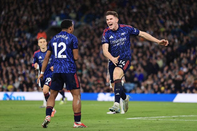 Football - Premier League - Leeds United v Arsenal 31st January 2026 - Premier League - Leeds United v Arsenal - Viktor Gyokeres of Arsenal celebrates after scoring their 3rd goal - Photo: Simon Stacpoole Offside. Leeds UK Copyright: xSimonxStacpoolexOffside