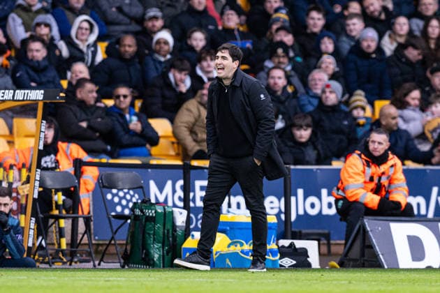 31st January 2026; Molineux Stadium, Wolverhampton, West Midlands, England; Premier League Football, Wolverhampton Wanderers versus Bournemouth; AFC Bournemouth Manager Andoni Iraola shouts instructions to his team  GodfreyxPitt Content restricted for UK based newspaper