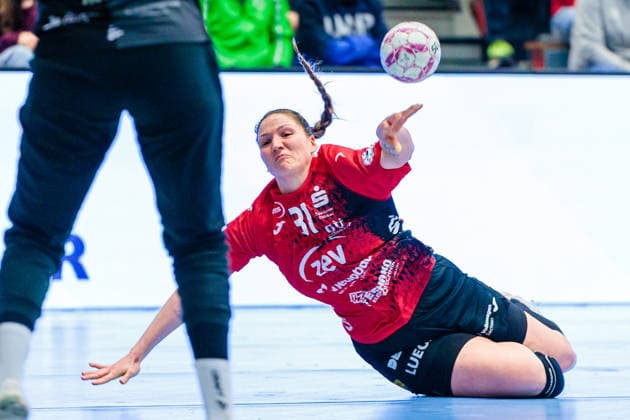 Victoria Hasselbusch (BSV Sachsen Zwickau, 31) im Torwurf GER, HSG Blomberg-Lippe vs. BSV Sachsen Zwickau, Handball, 1. Bundesliga Frauen, 15. Spieltag, 31.01.2026 GER, HSG Blomberg-Lippe vs. BSV Sachsen Zwickau, Handball, 1. Bundesliga Frauen, 15. Spieltag, 31.01.2026 Blomberg Copyright: xEibner-Pressefoto JanxRollingerx EP_JSK