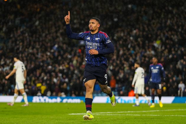 Leeds United v Arsenal, Premier League Gabriel Jesus Of Arsenal scores a GOAL 0-4 and celebrates during the Leeds United v Arsenal Premier League match at Elland Road, Leeds, England on 31 January 2026 Credit: Lee Keuneke Every Second Media Editorial use only. All images are copyright Every Second Media Limited. No images may be reproduced without prior permission. All rights reserved. Premier League and Football League images are subject to licensing agreements with Football DataCo Limited. see https: www.football-dataco.com Copyright: xIMAGO EveryxSecondxMediax ESM-1781-0072 LeexKeunekex xEveryxSecondxMediax