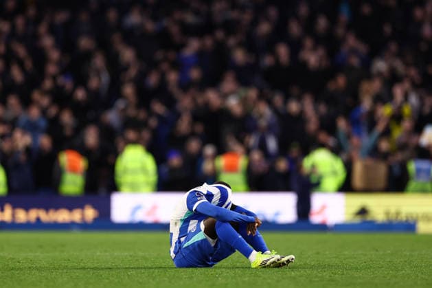 Brighton and Hove Albion v Everton 31 January 2026, Brighton - Premier League Football - Brighton and Hove Albion v Everton - Yankuba Minteh of Brighton & Hove Albion reacts at full time - Photo: Jacques Feeney Offside. Brighton UK Copyright: xJacquesxFeeneyx xOffsidexOffside