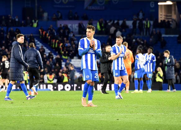 Yasin Ayari of Brighton after the final whistle of the Premier League match between Brighton and Hove Albion and Everton at the American Express Stadium, Brighton UK - Saturday 31st January 2026 Brighton v Everton Premier League Football, Amex Stadium, Sussex, UK - 31 Jan 2026Brighton Amex Stadium Sussex United Kingdom Editorial use only. No merchandising. For Football images FA and Premier League restrictions apply inc. no internet mobile usage without FAPL license - for details contact Football Dataco  Copyright: xLizxFinlayson TPI Shutterstockx 16497437at