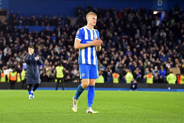 Jan Paul van Hecke of Brighton after the final whistle of the Premier League match between Brighton and Hove Albion and Everton at the American Express Stadium, Brighton UK - Saturday 31st January 2026 Brighton v Everton Premier League Football, Amex Stadium, Sussex, UK - 31 Jan 2026Brighton Amex Stadium Sussex United Kingdom Editorial use only. No merchandising. For Football images FA and Premier League restrictions apply inc. no internet mobile usage without FAPL license - for details contact Football Dataco  Copyright: xLizxFinlayson TPI Shutterstockx 16497437au