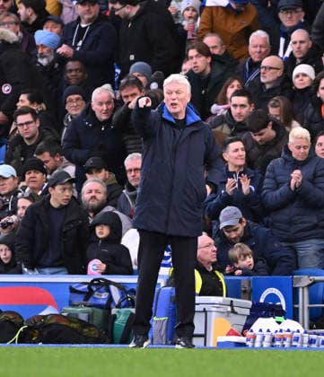 Everton manager David Moyes on the touchline during the Premier League match between Brighton and Hove Albion and Everton at the American Express Stadium, Brighton UK - Saturday 31st January 2026 Brighton v Everton Premier League Football, Amex Stadium, Sussex, UK - 31 Jan 2026Brighton Amex Stadium Sussex United Kingdom Editorial use only. No merchandising. For Football images FA and Premier League restrictions apply inc. no internet mobile usage without FAPL license - for details contact Football Dataco  Copyright: xLizxFinlayson TPI Shutterstockx 16497437aw
