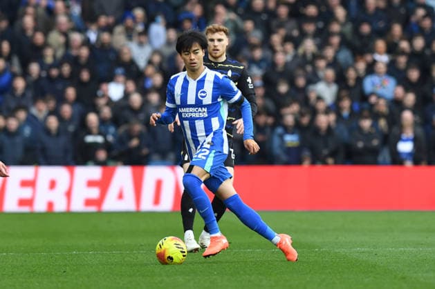 Brighton and Hove Albion v Everton, Premier League Kaoru Mitoma Midfielder of Brighton and Hove Albion in action during the Premier League match between Brighton and Hove Albion and Everton at the American Express Stadium, Brighton and Hove, UK on 31 January 2026. Brighton and Hove American Express Stadium East Sussex UK Editorial use only DataCo restrictions apply See www.football-dataco.com , Copyright: xJeffxMoodx PSI-23658-0062