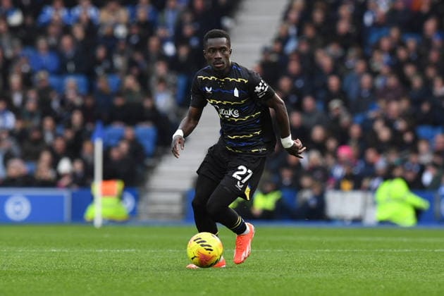 Brighton and Hove Albion v Everton, Premier League Idrissa Gana Gueye Midfielder of Everton FC in action during the Premier League match between Brighton and Hove Albion and Everton at the American Express Stadium, Brighton and Hove, UK on 31 January 2026. Brighton and Hove American Express Stadium East Sussex UK Editorial use only DataCo restrictions apply See www.football-dataco.com , Copyright: xJeffxMoodx PSI-23658-0064