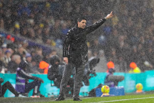 Leeds United v Arsenal, Premier League Mikel Arteta Manager Of Arsenal gestures during the Leeds United v Arsenal Premier League match at Elland Road, Leeds, England on 31 January 2026 Credit: Lee Keuneke Every Second Media Editorial use only. All images are copyright Every Second Media Limited. No images may be reproduced without prior permission. All rights reserved. Premier League and Football League images are subject to licensing agreements with Football DataCo Limited. see https: www.football-dataco.com Copyright: xIMAGO EveryxSecondxMediax ESM-1781-0086 LeexKeunekex xEveryxSecondxMediax