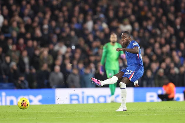 31st January 2026; Stamford Bridge, Chelsea, London, England: Premier League Football, Chelsea versus West Ham United; Trevoh Chalobah of Chelsea passes the ball  KatiexChan Content restricted for UK based newspaper