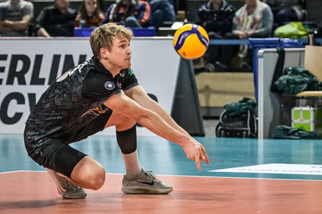 31.01.2026, xlakx, Volleyball 1.Bundesliga Herren, BR Volleys - FT 1844 Freiburg v.l. Jannik Brentel (FT 1844 Freiburg) Aktion Berlin