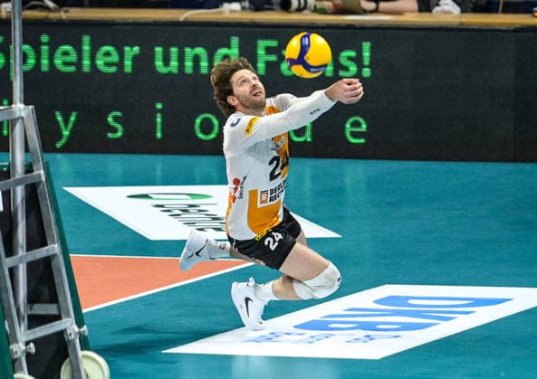 31.01.2026, xlakx, Volleyball 1.Bundesliga Herren, BR Volleys - FT 1844 Freiburg v.l. Kyle Dagostino (BR Volleys) Spielszene Berlin