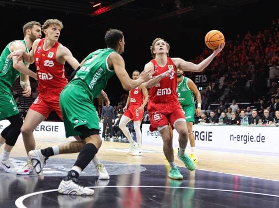 31.01.2026 - Basketball - Saison 2025 2026 - 2. Bundesliga Pro-A - 20. Spieltag: Nürnberg Falcons Basketball Club NBC - EPG Baskets Koblenz - Sportfoto Zink DaMa - xdaxmax - Timothy Tim Smith (5, EPG Guardians Koblenz ) Cartee Dean Whitt (2, Nürnberg Falcons BC NBC )