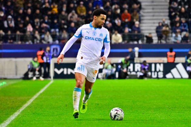 FOOTBALL : Paris FC vs Marseille - Ligue 1 - 31 01 2026 Ethan Nwaneri ( 11 - Olympique Marseille ) during the Ligue 1 match between Paris FC and Olympique de Marseille at Stade Jean Bouin on January 31, 2026 in Paris, France. ( Photo by Federico Pestellini PsnewZ ) - ParisFrance  Copyright: xFedericoxPestellinix