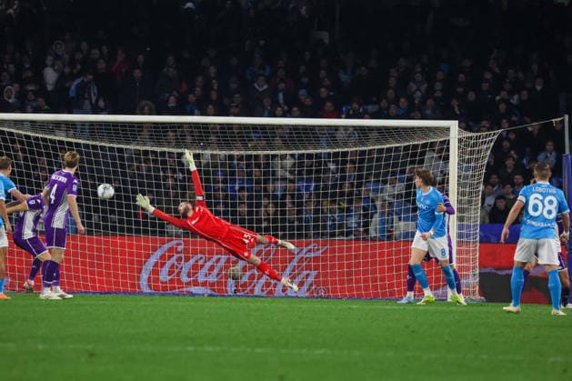 Serie A football match - Napoli vs. Fiorentina 2025 26 Goal the Miguel Gutierrez of SSC Napoli During the football match on January 31, 2026, valid for the Italian Serie A - 2025 26 championship in Naples at the Diego Armando Maradona Stadium between SSC Napoli and AC Fiorentina. Pictured: NAPOLI stadio Diego Armando Maradona CAMPANIA ITALIA Copyright: xFABIOxSASSOxFabioxSassox Napoli Fiorentina2026_01_31Fabio Sasso6557