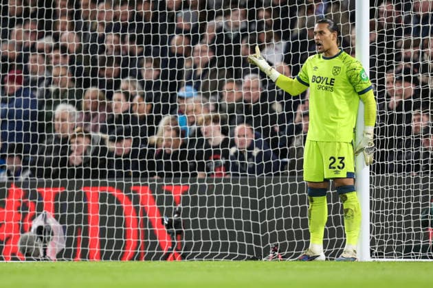 Chelsea v West Ham 28th January 2026, London - Premier League Football - Chelsea v West Ham United - West Ham United goalkeeper Alphonse Areola - Photo: Charlotte Wilson Offside. London UK  Copyright: xCharlottexWilsonx xOffsidexOffside