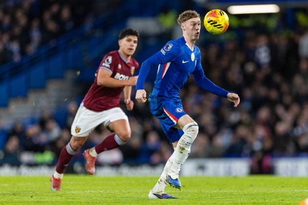 Chelsea v West Ham United, Premier League Chelsea midfielder Cole Palmer (10) during the Premier League match between Chelsea and West Ham United at Stamford Bridge, London, UK on 31 January 2026. London Stamford Bridge Greater London UK Editorial use only DataCo restrictions apply See www.football-dataco.com , Copyright: xToyinxOshodix PSI-23659-0024