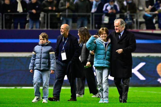 FOOTBALL : Paris FC vs Marseille - Ligue 1 - 31 01 2026 Pierre Ferracci ( president PFC ) celebrates following the Ligue 1 match between Paris FC and Olympique de Marseille at Stade Jean Bouin on January 31, 2026 in Paris, France. ( Photo by Federico Pestellini PsnewZ ) - ParisFrance  Copyright: xFedericoxPestellinix
