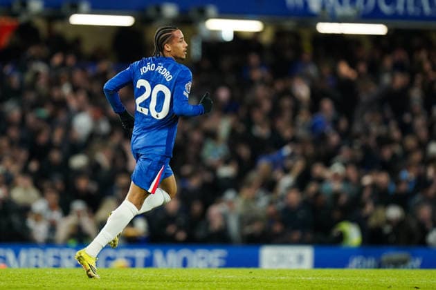 Chelsea v West Ham United, Premier League Joao Pedro of Chelsea celebrating his goal to make it 1-2 during the Chelsea v West Ham United Premier League match at Stamford Bridge, London, England on 31 January 2026 Credit: Dylan Hepworth Every Second Media Editorial use only. All images are copyright Every Second Media Limited. No images may be reproduced without prior permission. All rights reserved. Premier League and Football League images are subject to licensing agreements with Football DataCo Limited. see https: www.football-dataco.com Copyright: xIMAGO EveryxSecondxMediax ESM-1782-0060 DylanxHepworthx xEveryxSecondxMediax