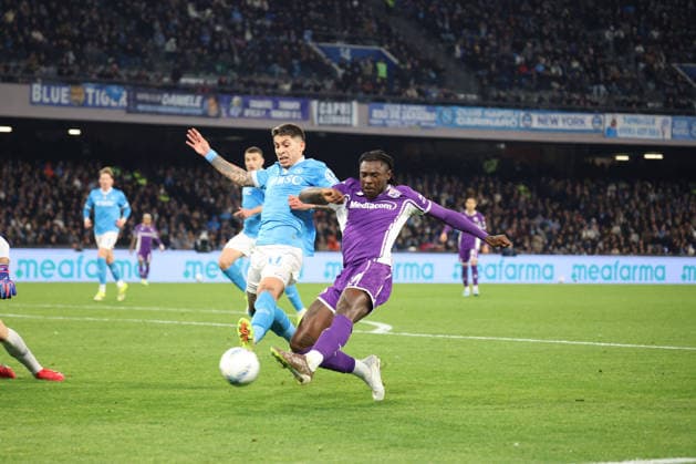Serie A football match - Napoli vs. Fiorentina 2025 26 Moise Kean of AC Fiorentina During the football match on January 31, 2026, valid for the Italian Serie A - 2025 26 championship in Naples at the Diego Armando Maradona Stadium between SSC Napoli and AC Fiorentina. Pictured: NAPOLI stadio Diego Armando Maradona CAMPANIA ITALIA Copyright: xFABIOxSASSOxFabioxSassox Napoli Fiorentina2026_01_31Fabio Sasso6698