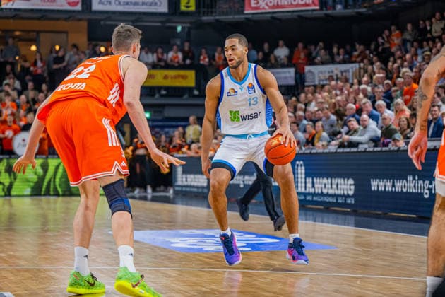 1. Basketball Bundesliga, easyCredit BBL, Saison 2025 2026, Herren, Hauptrunde, 18. Spieltag, 31.01.2026, RASTA Vechta - Frankfurt Skyliners Jaedon LeDee ( 13 - Frankfurt Skyliners) in Aktion Vechta RASTA Dome Niedersachsen Deutschland
