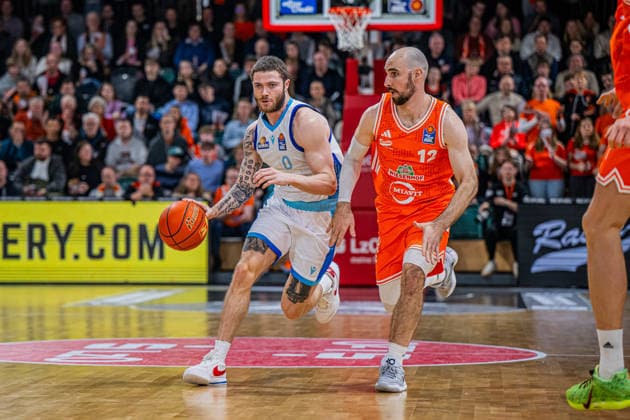 1. Basketball Bundesliga, easyCredit BBL, Saison 2025 2026, Herren, Hauptrunde, 18. Spieltag, 31.01.2026, RASTA Vechta - Frankfurt Skyliners Logan Johnson ( 0 - Frankfurt Skyliners) in Aktion Vechta RASTA Dome Niedersachsen Deutschland