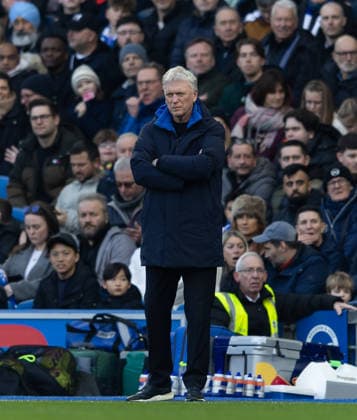 BRIGHTON, ENGLAND - JANUARY 31: Everton Manager David Moyes looks on during the Premier League match between Brighton & Hove Albion and Everton at Amex Stadium on January 31, 2026 in Brighton, England. (Photo by Ben Peters) SPO  Copyright: xBenxPeters