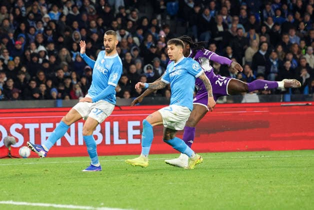 January 31, 2026, Napoli, Campania, ITALIA: Leonardo Spinazzola of SSC Napoli During the football match on January 31, 2026, valid for the Italian Serie A - 2025 26 championship in Naples at the Diego Armando Maradona Stadium between SSC Napoli and AC Fiorentina..Pictured: Napoli ITALIA - ZUMAs236 20260131_aap_s236_107 Copyright: xFabioxSassox