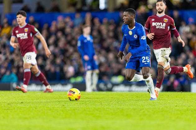 Chelsea v West Ham United, Premier League Chelsea midfielder MoisÃ s Caicedo (25) during the Premier League match between Chelsea and West Ham United at Stamford Bridge, London, UK on 31 January 2026. London Stamford Bridge Greater London UK Editorial use only DataCo restrictions apply See www.football-dataco.com , Copyright: xToyinxOshodix PSI-23659-0048