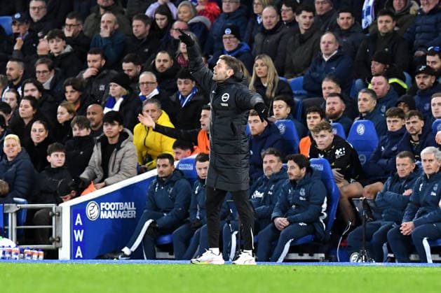 Brighton and Hove Albion v Everton, Premier League Fabian Hurzeler Manager of Brighton and Hove Albion shouts instructions to his team during the Premier League match between Brighton and Hove Albion and Everton at the American Express Stadium, Brighton and Hove, UK on 31 January 2026. Brighton and Hove American Express Stadium East Sussex UK Editorial use only DataCo restrictions apply See www.football-dataco.com , Copyright: xJeffxMoodx PSI-23658-0092
