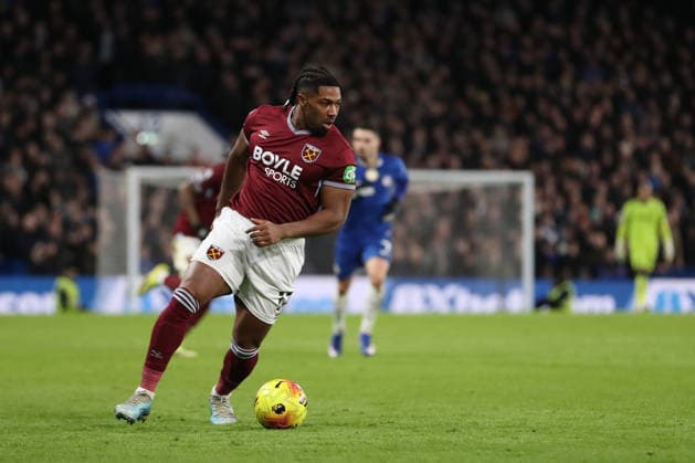 31st January 2026; Stamford Bridge, Chelsea, London, England: Premier League Football, Chelsea versus West Ham United; Adama Traore of West Ham United on the ball  KatiexChan Content restricted for UK based newspaper