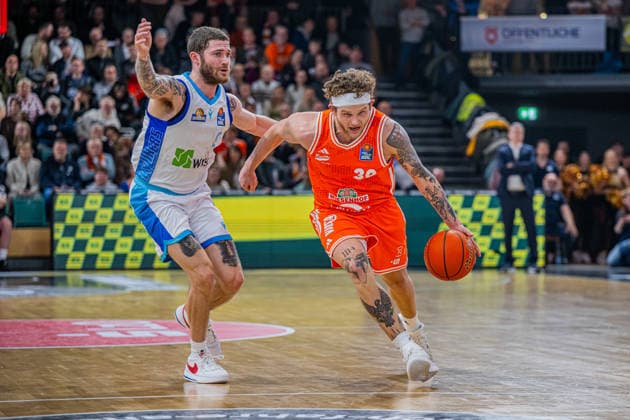 1. Basketball Bundesliga, easyCredit BBL, Saison 2025 2026, Herren, Hauptrunde, 18. Spieltag, 31.01.2026, RASTA Vechta - Frankfurt Skyliners Booker Coplin ( 30 - RASTA Vechta) in Aktion Vechta RASTA Dome Niedersachsen Deutschland