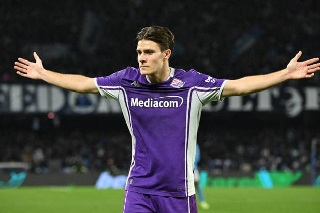 CALCIO - Serie A - SSC Napoli vs ACF Fiorentina Niccolo Fortini of ACF Fiorentina gestures during Serie A Enelive match between SSC Napoli vs ACF Fiorentina:Danilo Gemito Live Photo Naples Italy  Copyright: xIPAxSport ABACAx