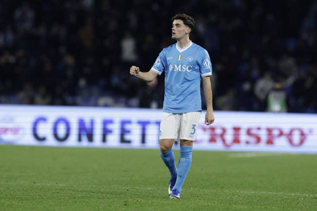CALCIO - Serie A - SSC Napoli vs ACF Fiorentina Napoli s Spanish defender Miguel Gutierrez celebrates after scoring a goal of 2-0 during the Serie A football match between SSC Napoli and Fiorentina at the Diego Armando Maradona Stadium in Naples on January 31, 2026. Naples Italy  Copyright: xIPAxSport ABACAx