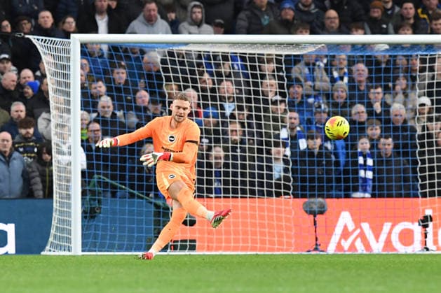 Brighton and Hove Albion v Everton, Premier League Bart Verbruggen Goalkeeper of Brighton and Hove Albion during the Premier League match between Brighton and Hove Albion and Everton at the American Express Stadium, Brighton and Hove, UK on 31 January 2026. Brighton and Hove American Express Stadium East Sussex UK Editorial use only DataCo restrictions apply See www.football-dataco.com , Copyright: xJeffxMoodx PSI-23658-0136