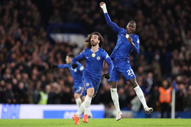 Chelsea v West Ham 28th January 2026, London - Premier League Football - Chelsea v West Ham United - Marc Cucurella of Chelsea celebrates scoring their 2nd goal - Photo: Charlotte Wilson Offside. London UK Copyright: xCharlottexWilsonx xOffsidexOffside