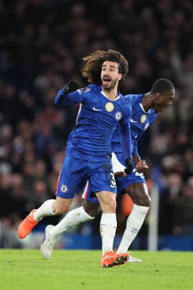 Chelsea v West Ham 28th January 2026, London - Premier League Football - Chelsea v West Ham United - Marc Cucurella of Chelsea celebrates scoring their 2nd goal - Photo: Charlotte Wilson Offside. London UK Copyright: xCharlottexWilsonx xOffsidexOffside