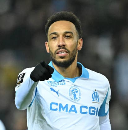 Paris FC vs Marseille : French Ligue 1 PARIS, FRANCE - JANUARY 31: Pierre-Emerick Aubameyang of Marseille celebrates after scoring during the French Ligue 1 (L1) soccer match between Paris FC and Olympique de Marseille at Stade Jean Bouin in Paris, France on January 31, 2026. Mustafa Yalcin Anadolu Paris France. Editorial use only. Please get in touch for any other usage.  Copyright: x2026xAnadoluxMustafaxYalcinx