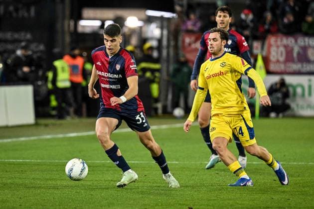 Adam Obert of Cagliari Calcio during Cagliari Calcio vs Hellas Verona FC, Italian soccer Serie A match in Cagliari, Italy, January 31 2026  Copyright: xLuigixCanu IPAxSportx xipa-agency.netx xx IPA_70809581 IPA_Agency_IPA70809581