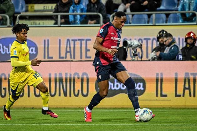 Yerri Mina of Cagliari Calcio during Cagliari Calcio vs Hellas Verona FC, Italian soccer Serie A match in Cagliari, Italy, January 31 2026  Copyright: xLuigixCanu IPAxSportx xipa-agency.netx xx IPA_70809643 IPA_Agency_IPA70809643