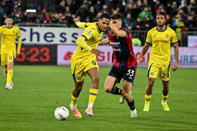 Amin Sarr of Hellas Verona during Cagliari Calcio vs Hellas Verona FC, Italian soccer Serie A match in Cagliari, Italy, January 31 2026  Copyright: xLuigixCanu IPAxSportx xipa-agency.netx xx IPA_70809701 IPA_Agency_IPA70809701