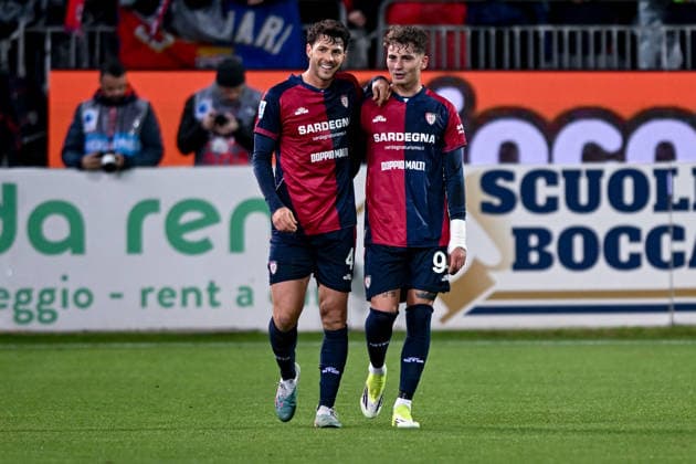 Cagliari s Luca Mazzitelli celebrates after scoring the goal during the Serie A soccer match between Cagliari Calcio and Hellas Verona at the Unipol Domus in Cagliari, Sardinia - Saturday, 31st January 2026. - Soccer  Copyright: xGianlucaxZuddas LaPressex