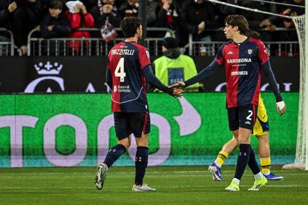 Luca Mazzitelli of Cagliari Calcio, Marco Palestra of Cagliari Calcio during Cagliari Calcio vs Hellas Verona FC, Italian soccer Serie A match in Cagliari, Italy, January 31 2026  Copyright: xLuigixCanu IPAxSportx xipa-agency.netx xx IPA_70809792 IPA_Agency_IPA70809792
