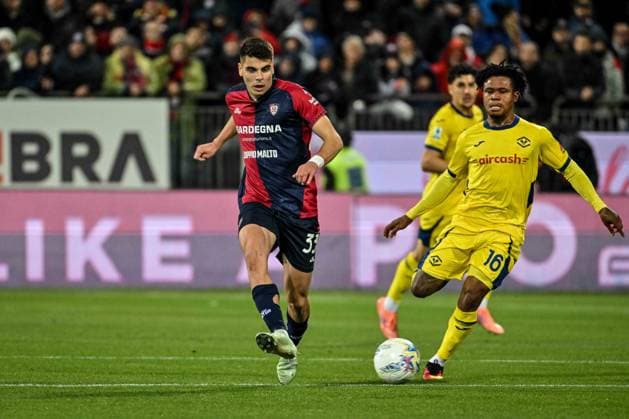 Adam Obert of Cagliari Calcio during Cagliari Calcio vs Hellas Verona FC, Italian soccer Serie A match in Cagliari, Italy, January 31 2026  Copyright: xLuigixCanu IPAxSportx xipa-agency.netx xx IPA_70809800 IPA_Agency_IPA70809800